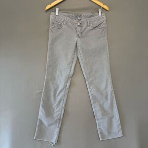 American Eagle Women’s Grey Corduroy Pants Low Rise Size 4 Cotton Blend Casual